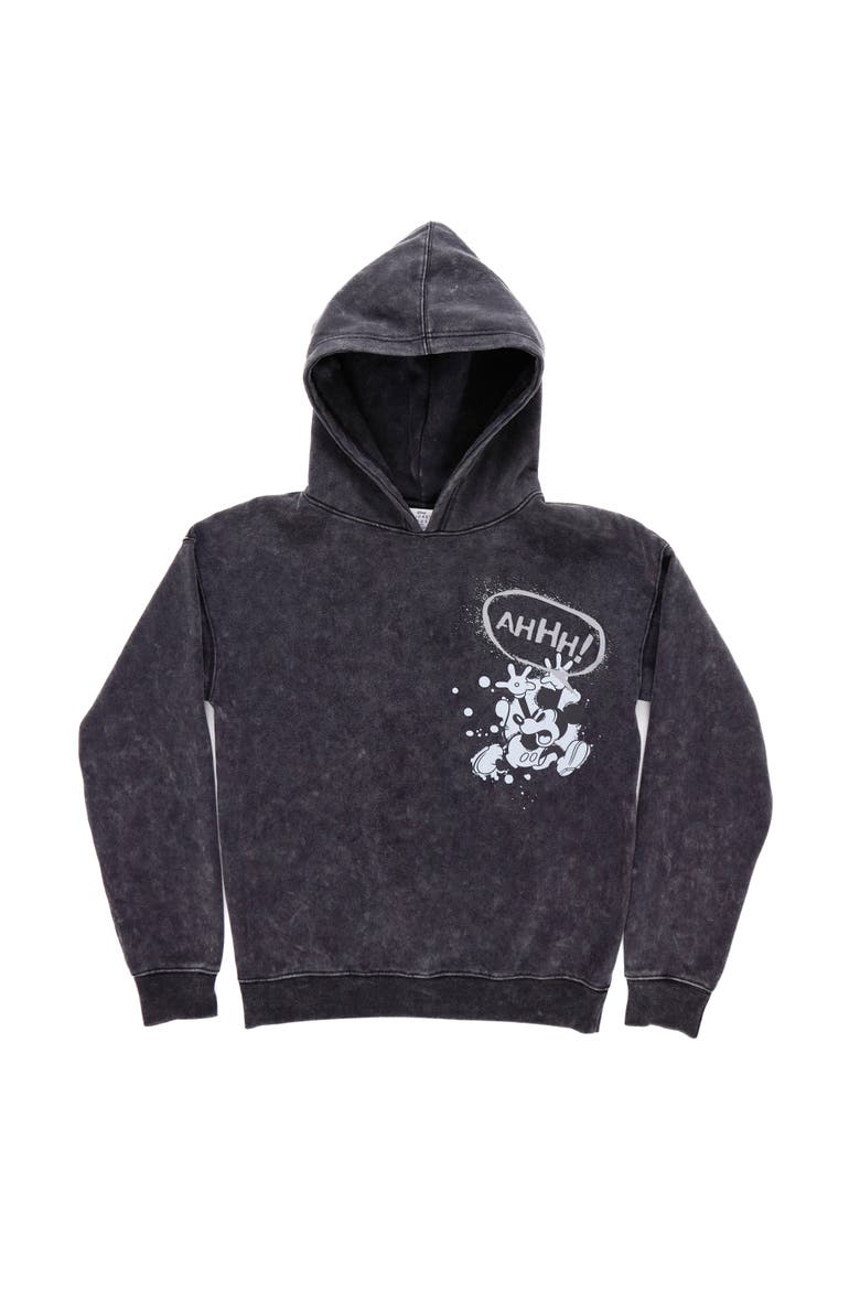 Mickey Mouse Fleece Pullover Hoodie, Alternate, color, Mickey Black Blue