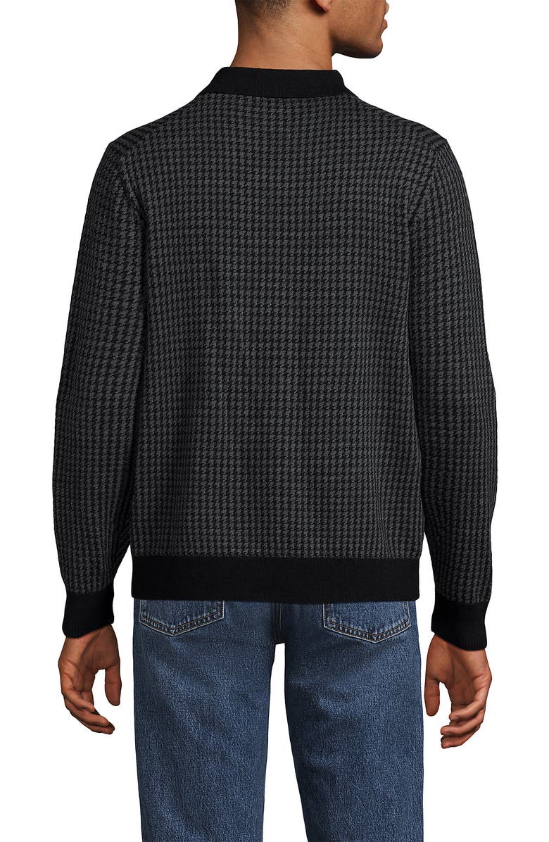 Lands' End Long Sleeve Washable Merino Button Through Sweater Polo, Alternate, color, 