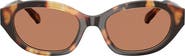 Tory Burch 52mm Polarized Irregular Sunglasses