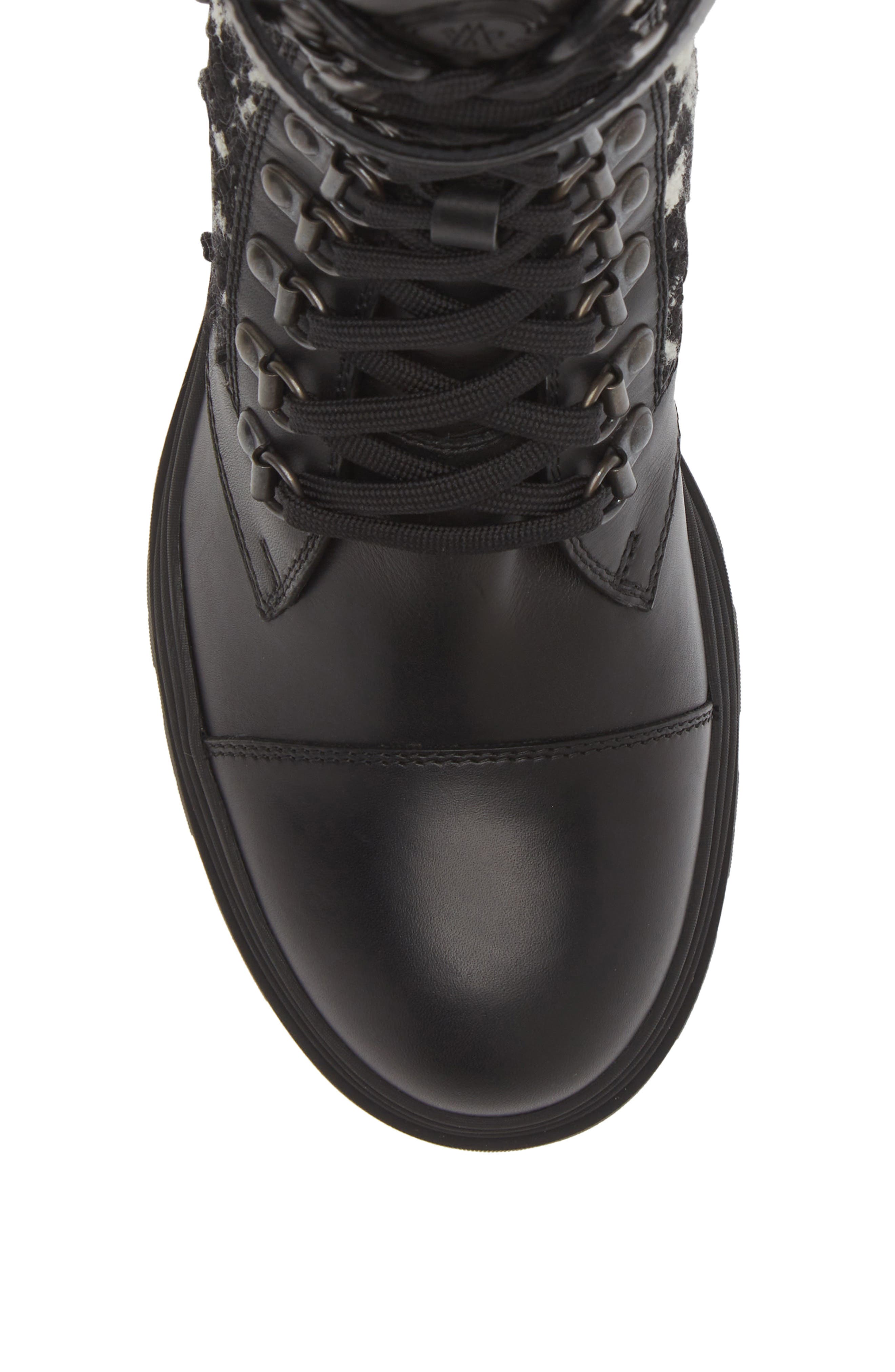 Moncler Envile Tweed Block Heel Boot, Alternate, color, 