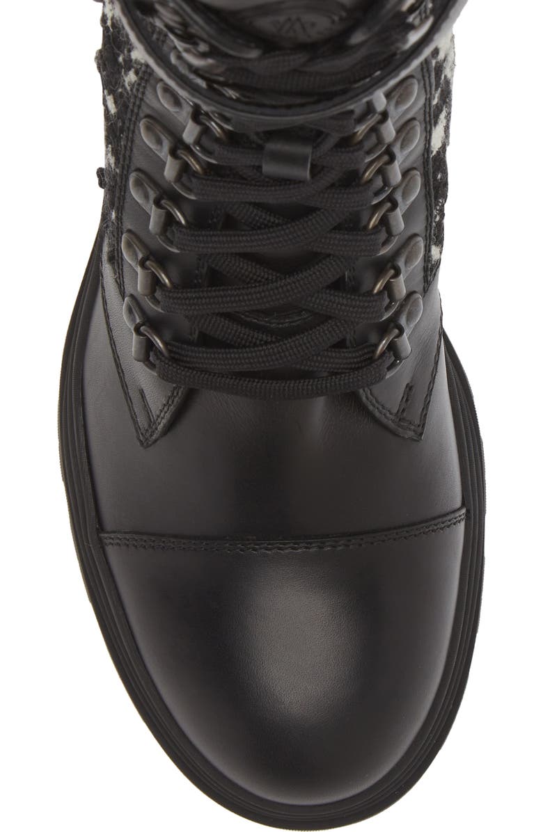 Moncler Envile Tweed Block Heel Boot, Alternate, color,