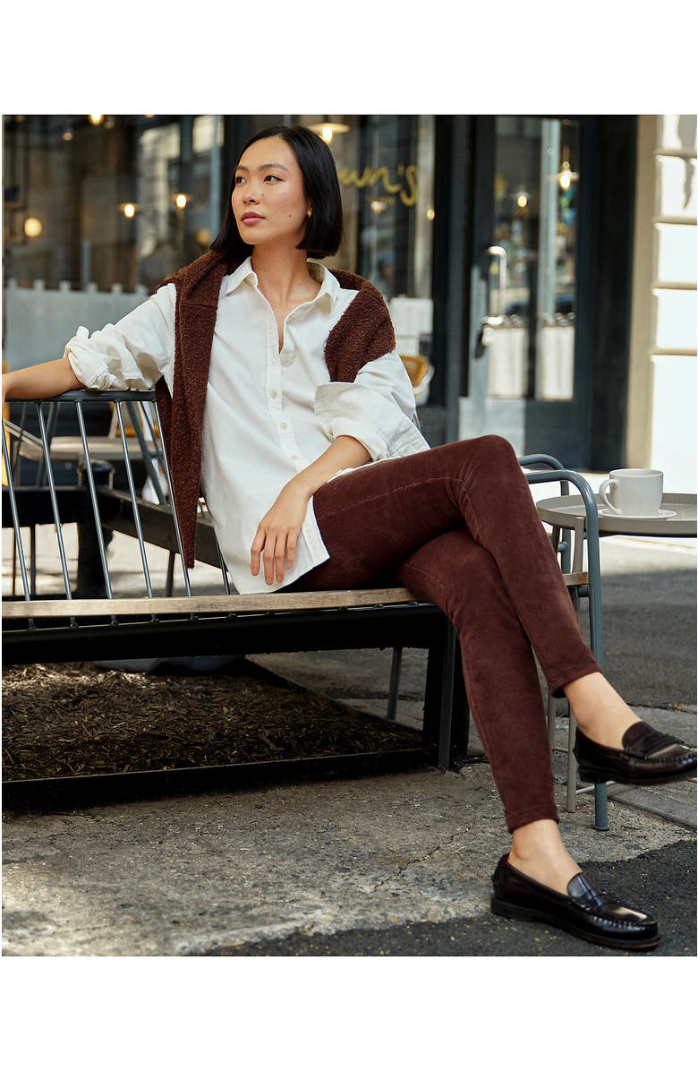 Lands' End Sport Knit High Rise Corduroy Leggings, Alternate, color, 