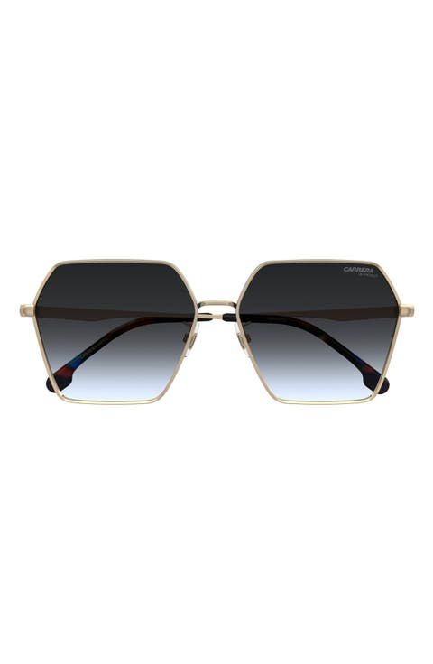 60mm Gradient Rectangular Sunglasses