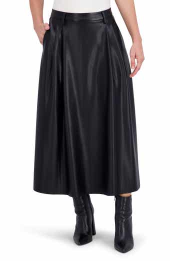Ookie & Lala Supersoft Faux Leather Midi Skirt