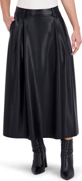 Ookie & Lala Supersoft Faux Leather Midi Skirt