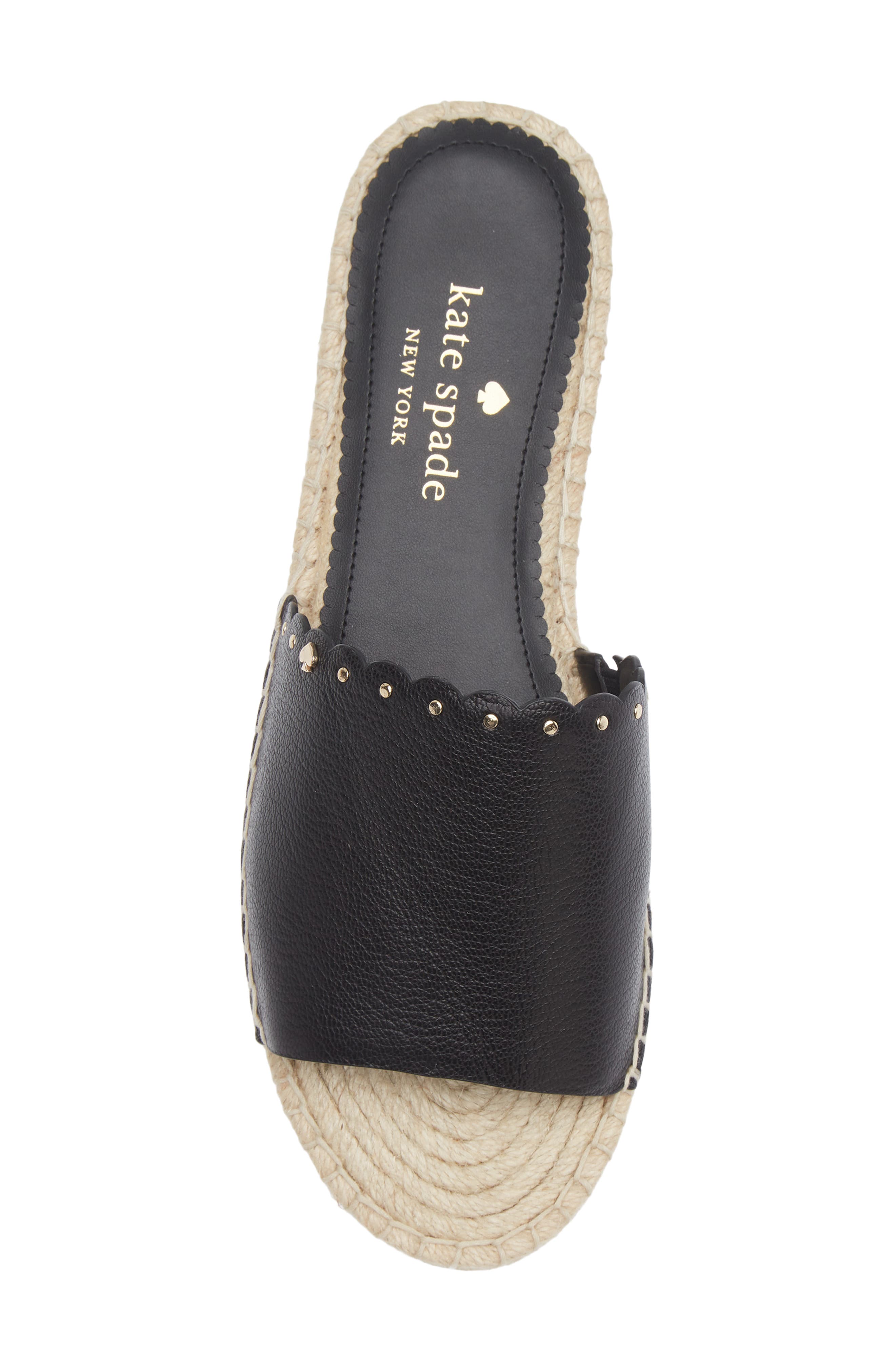 Kate Spade New York gabriela espadrille slide sandal, Alternate, color, Black