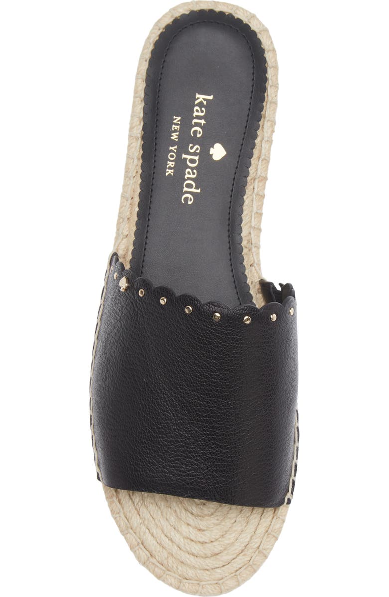 Kate Spade New York gabriela espadrille slide sandal, Alternate, color, Black