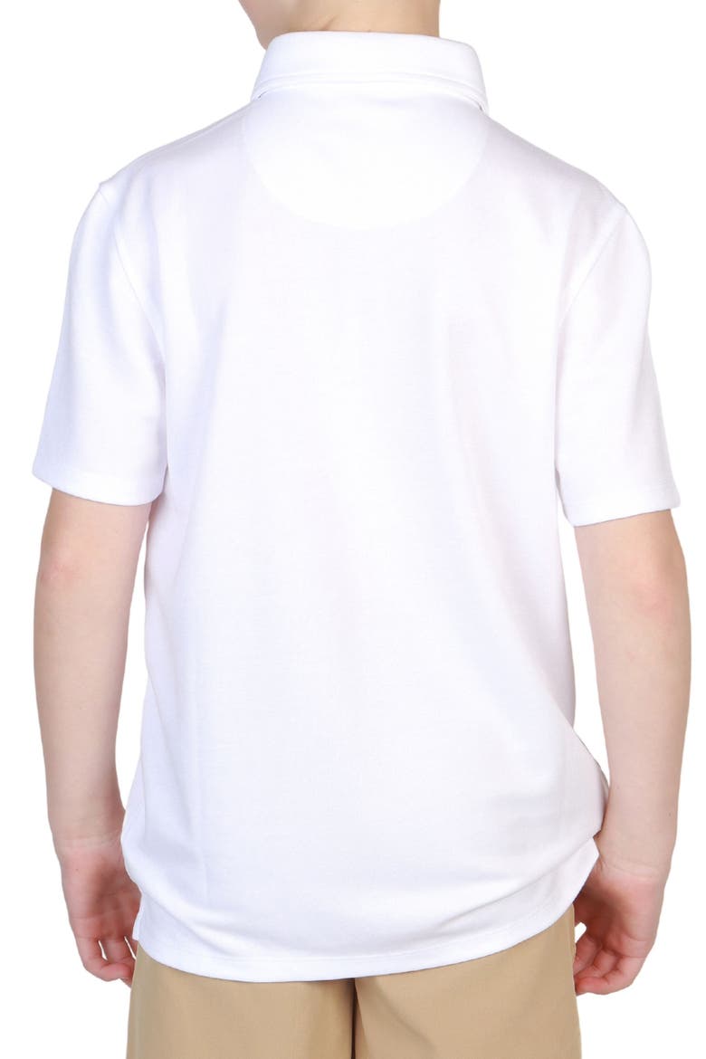 Kids' Modal Contrast Trim Polo, Alternate, color, WHITE