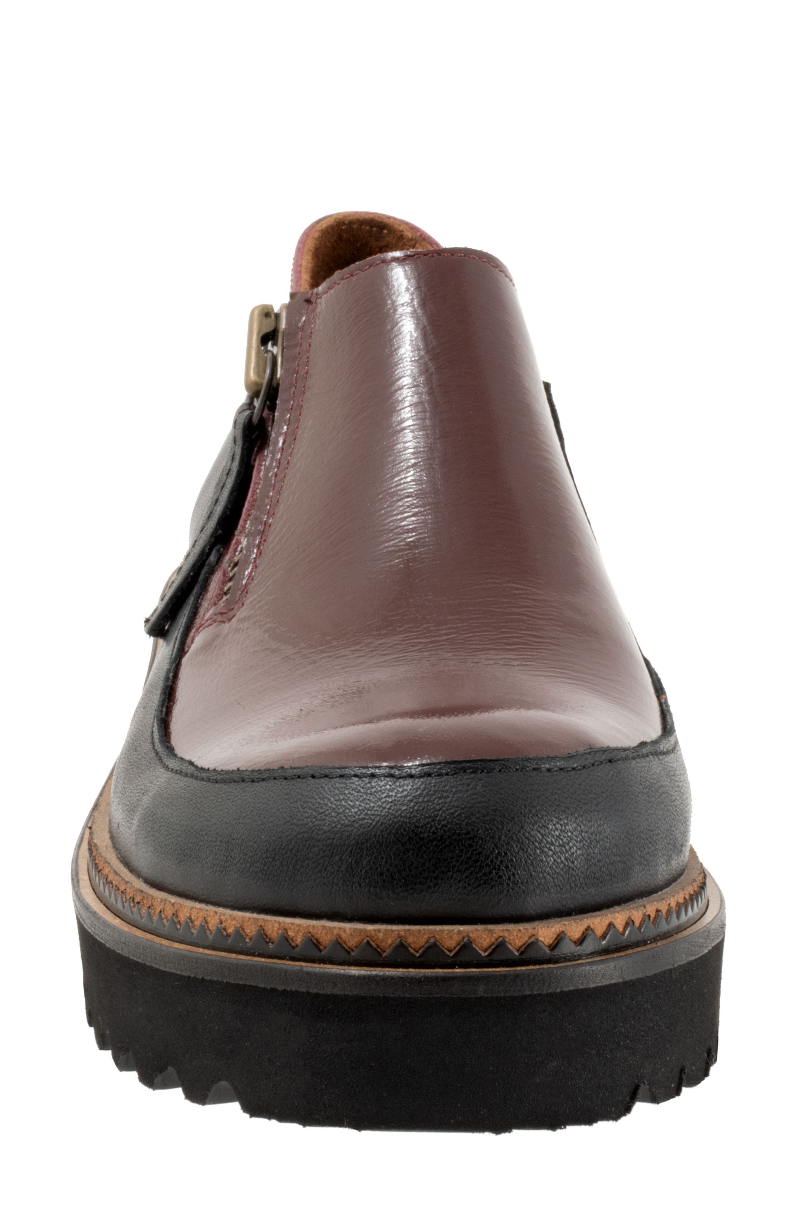 Amelia Zip-Up Loafer, Alternate, color, BORDEAUX PATENT