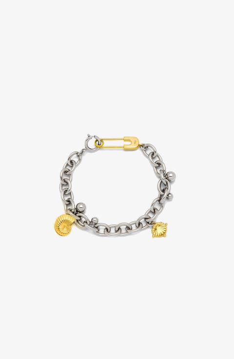 Stella Curb Chain Bracelet in Silver and Two Tone