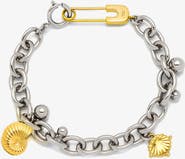 YOJ Stella Curb Chain Bracelet in Silver and Two Tone