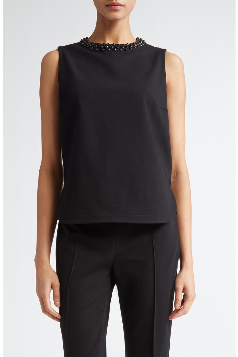 Crystal Embellished Shell, Main, color, BLACK