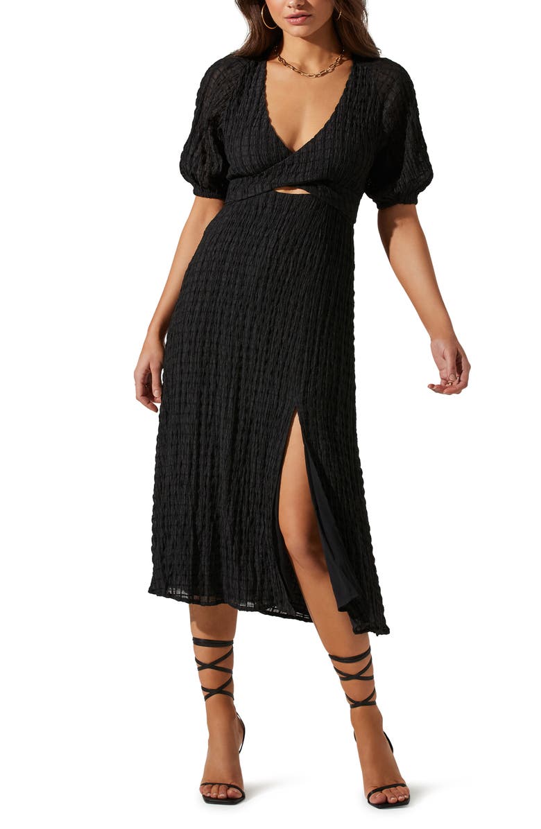 ASTR the Label Crossover Bust Midi Dress, Main, color, 