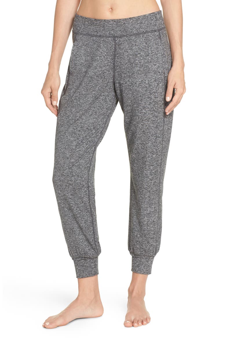 Gary Yoga Trousers, Main, color, MARL BLACK