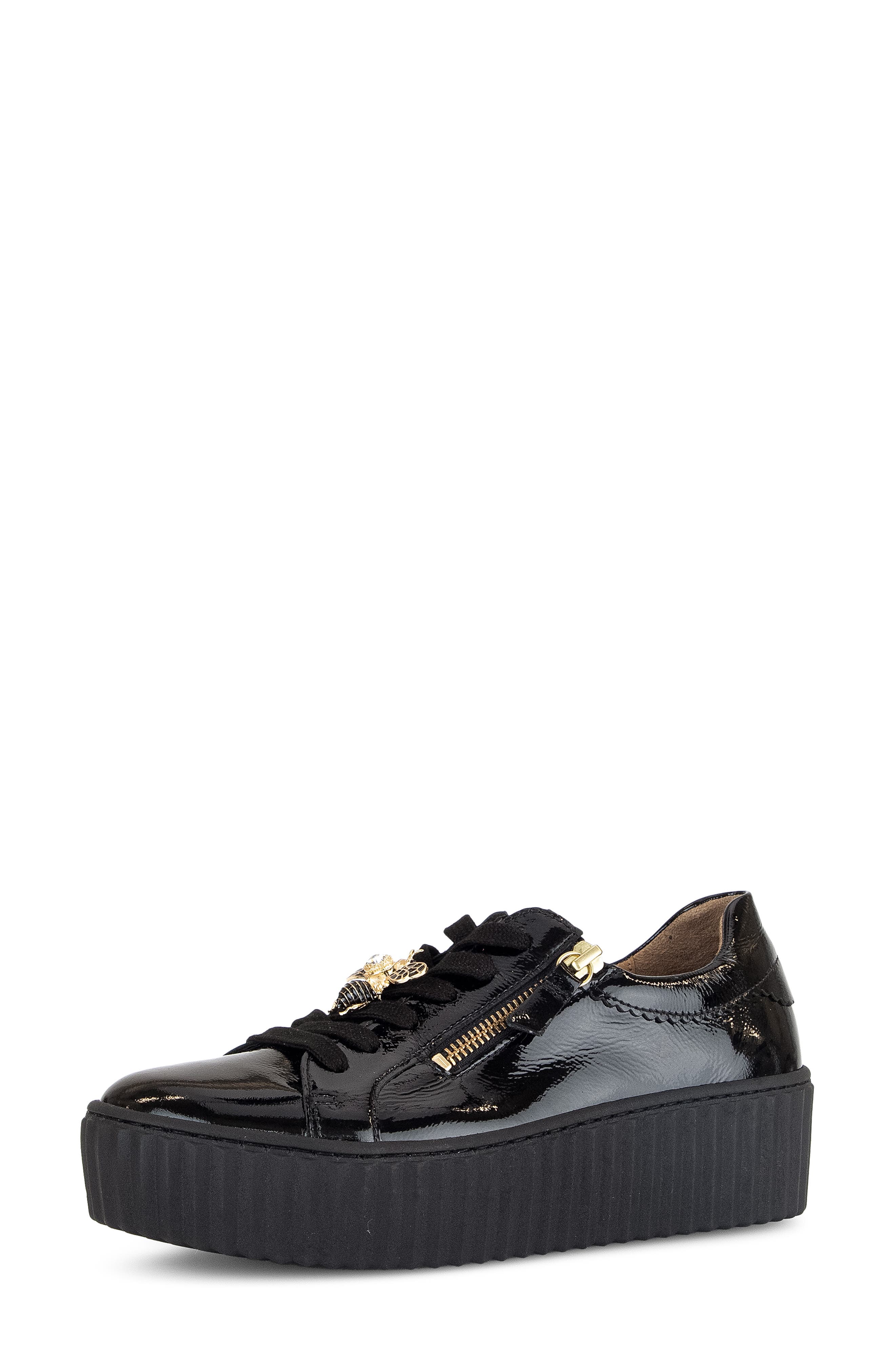 Gabor Platform Zip Sneaker, Main, color, 