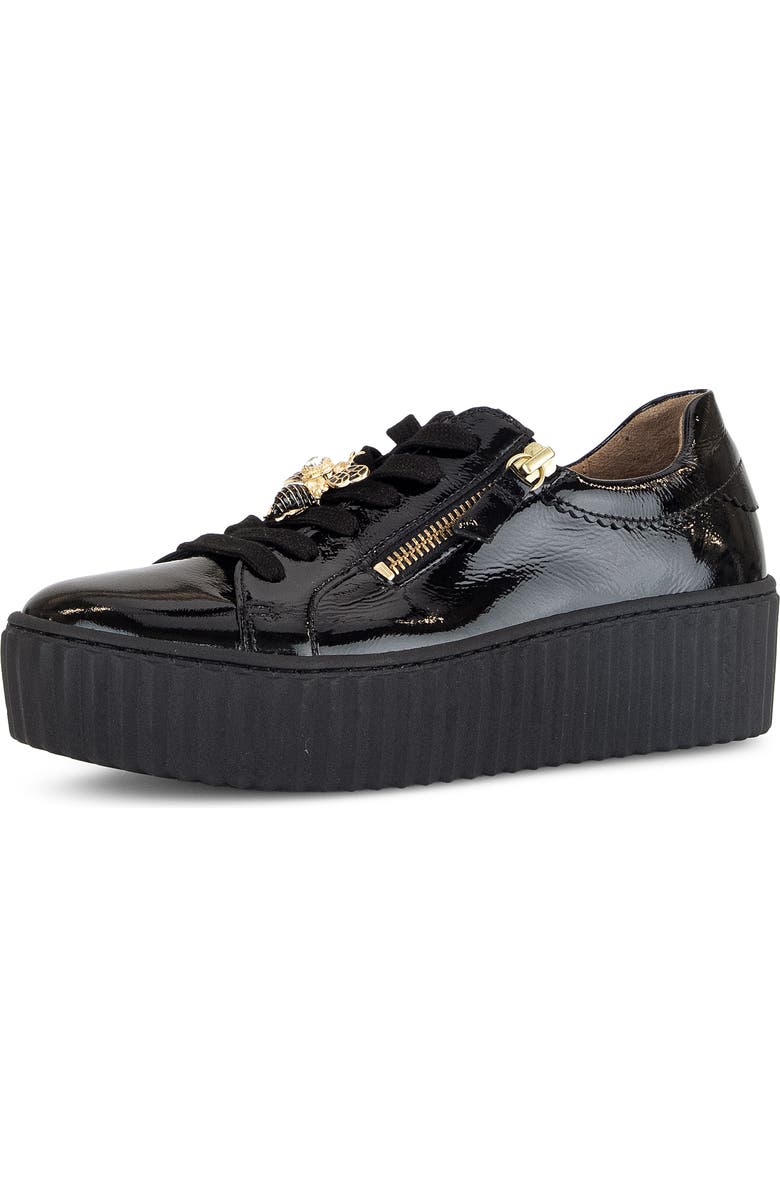 Gabor Platform Zip Sneaker, Main, color,