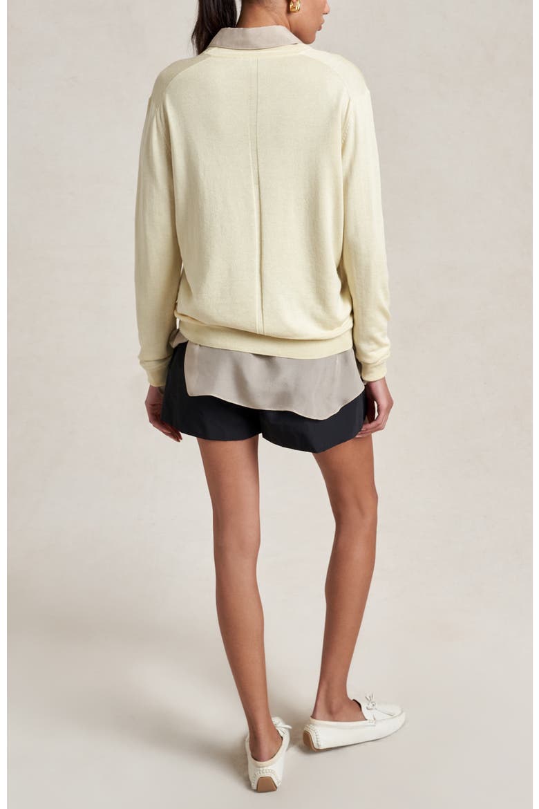 Ben V Neck Sweater, Alternate, color, Butter