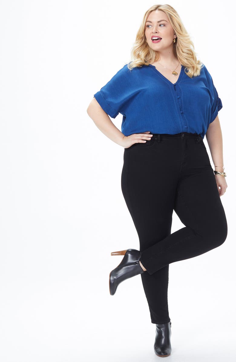 NYDJ Ami High Waist Skinny Jeans, Alternate, color, Black