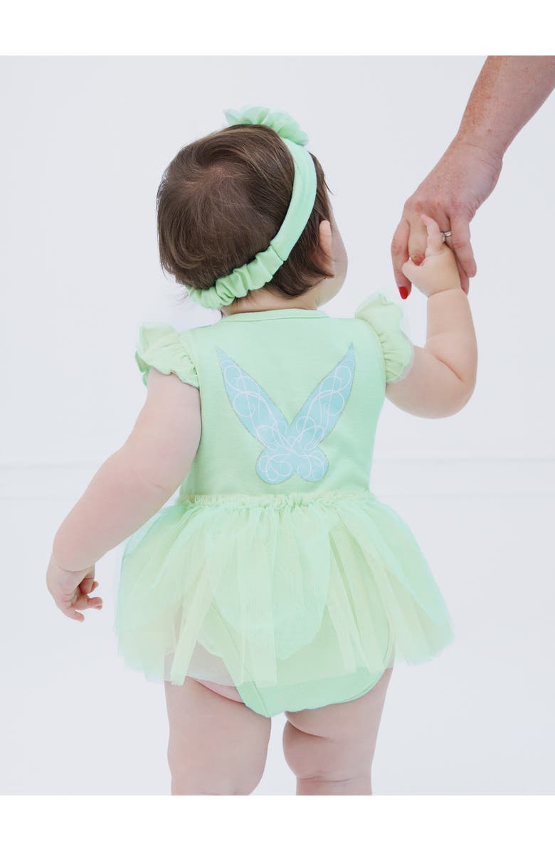 Disney Peter Pan Tinker Bell Cosplay 2-Piece Tutu Bodysuit and Headband Set, Alternate, color, Mint Tinker Bell