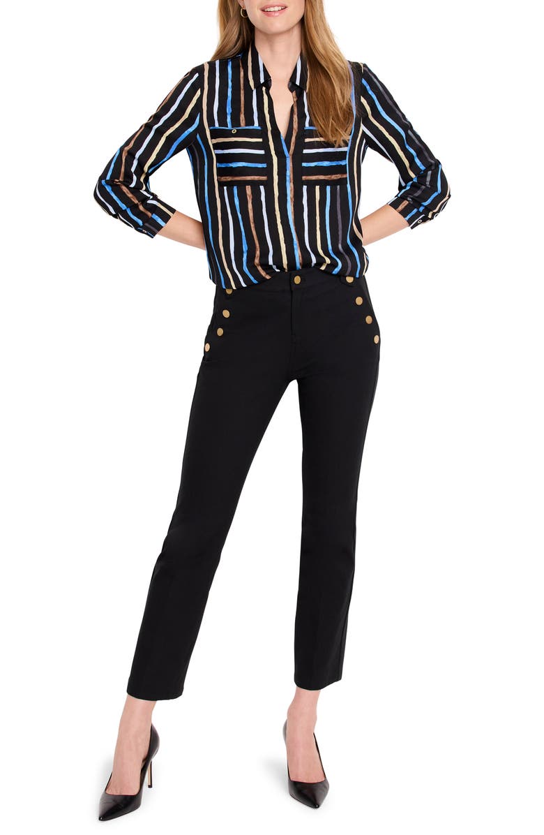 NIC+ZOE High Waist Slim Bootcut Sailor Jeans, Alternate, color, 