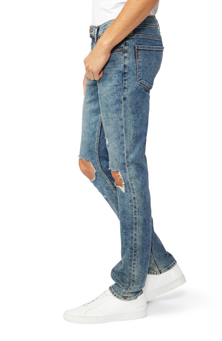 PAIGE Lennox Ripped Slim Fit Jeans, Alternate, color,