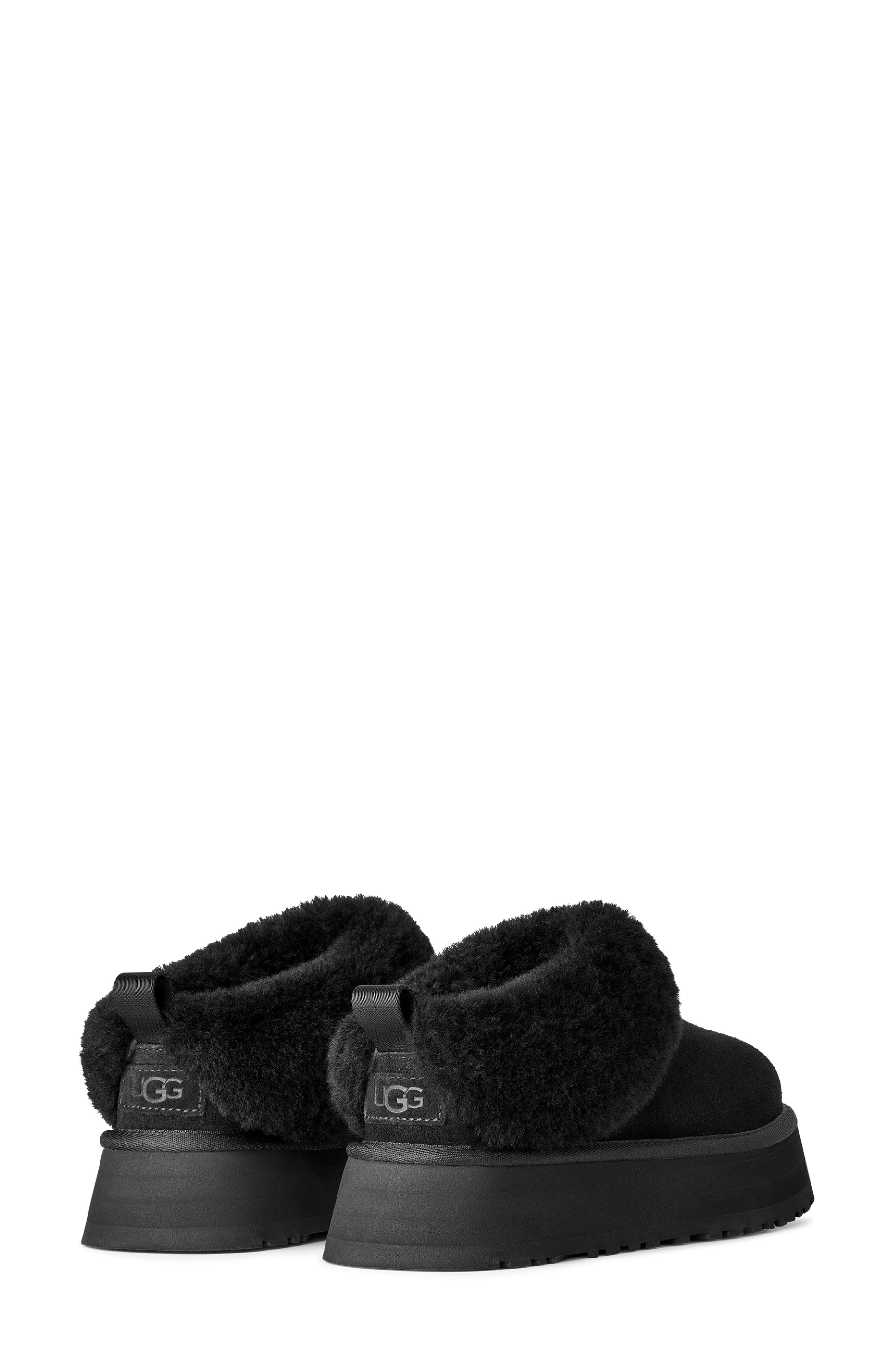 Tazzelle Genuine Shearling Collar Slipper, Alternate, color, BLACK