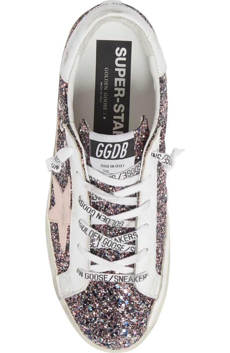 Golden Goose Super-Star Glitter Sneaker, Alternate, color,