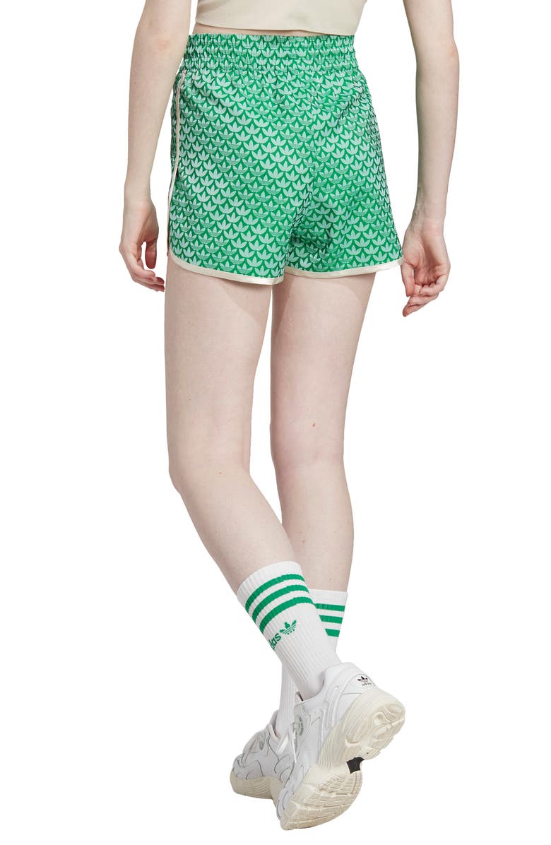 adidas Originals Adicolor Monogram Jacquard High Waist Shorts, Alternate, color, 