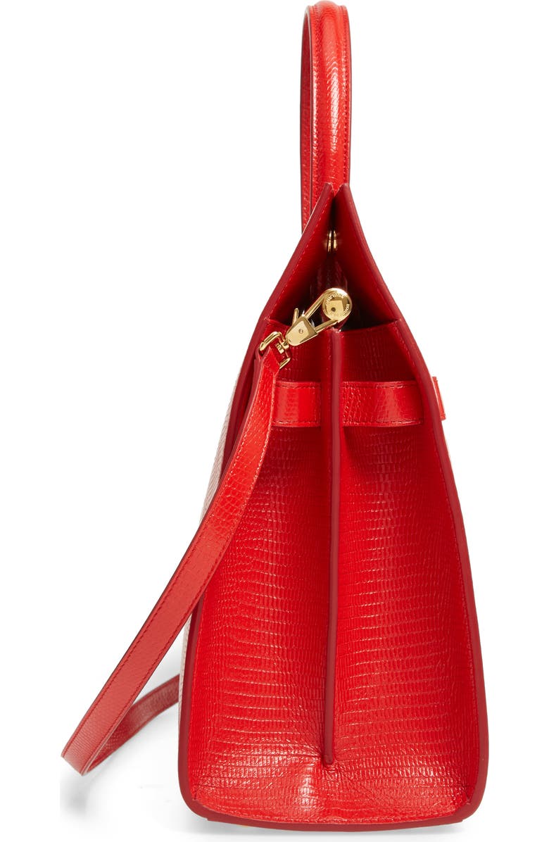 Burberry Medium Title Lizard Embossed Leather Bag, Alternate, color,