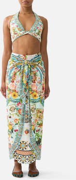 Camilla Layered Long Sarong W Tie Front