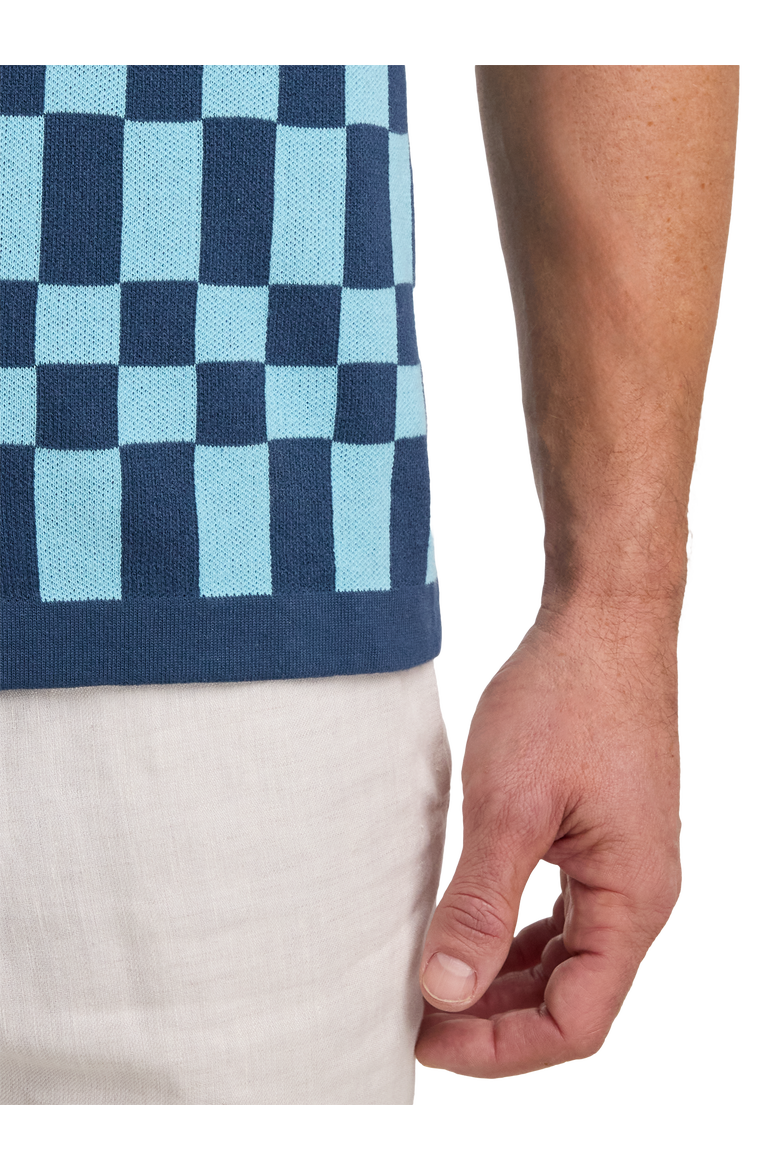 Cotton Button Front Camp Sweater, Alternate, color, Blue Multi