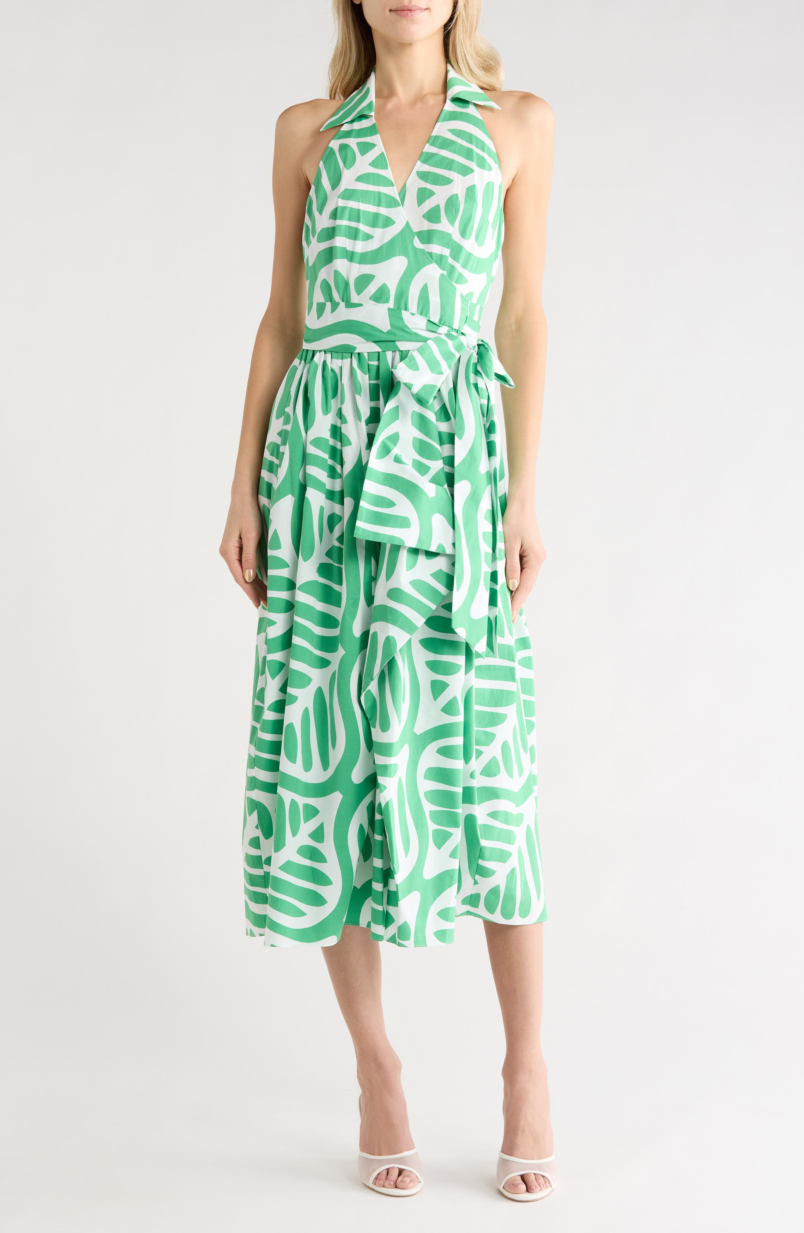 DVF Nova Stretch Cotton Poplin Wrap Dress