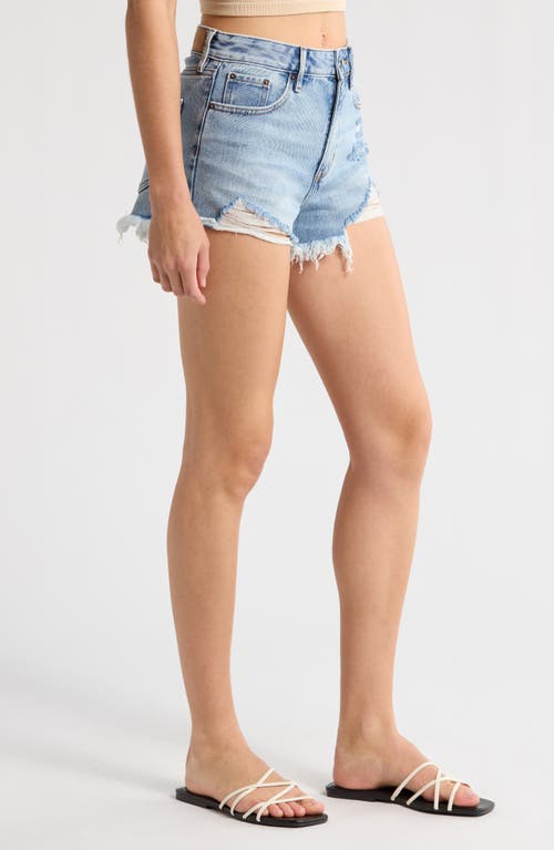 PACSUN PACSUN EMMA FESTIVAL DESTROYED DENIM SHORTS