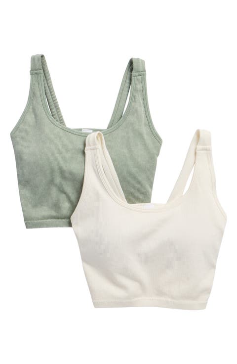 2-Pack Alamo Stonewash Ribbed Seamless Sports Bras