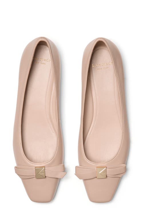 Kate Spade New York Deco Bow Downtown Flat In Neutral