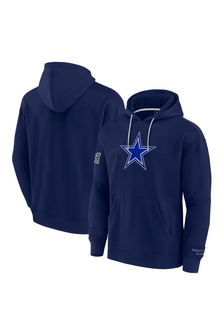 Men's Fanatics Navy Dallas Cowboys Elements Pace Pullover Hoodie, Main, color, Navy