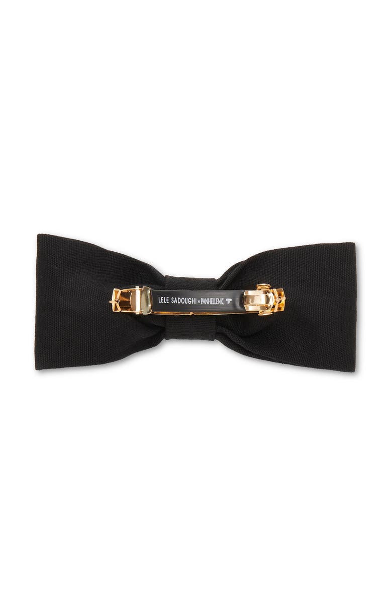 Lele Sadoughi Kappa Alpha Theta Riley Bow, Alternate, color, Jet 001