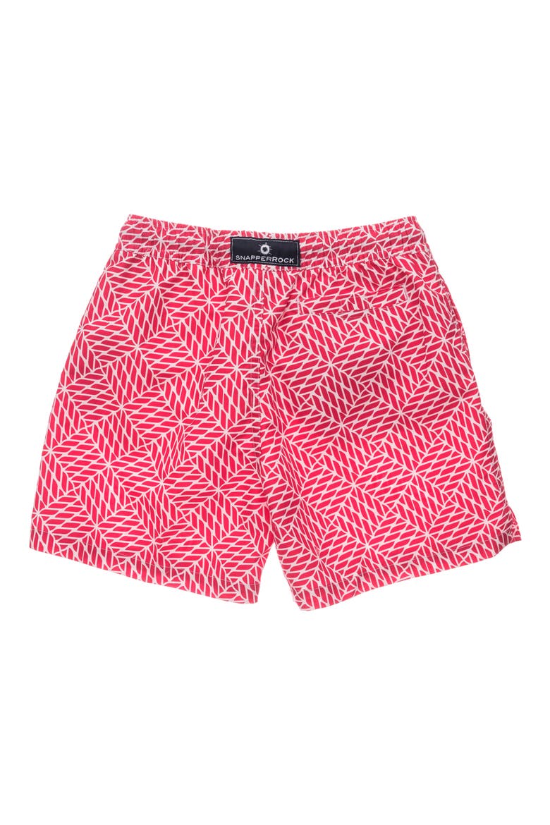 Kids' Nautical Knots Swim Trunks, Alternate, color, RED