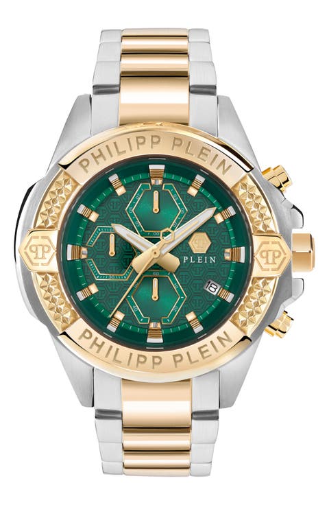 The $kull Chronograph Two-Tone Bracelet Watch, 44mm