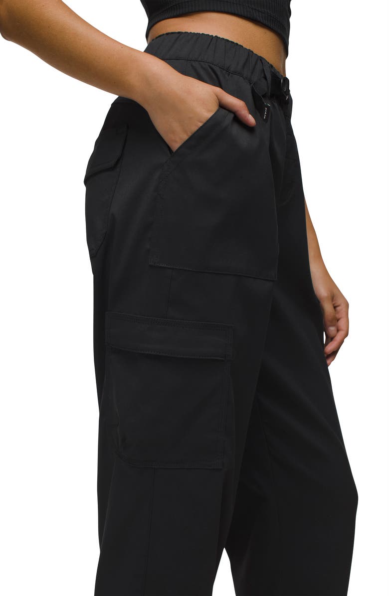 prAna Stretch Zion<sup>™</sup> Elastic Waist Joggers, Alternate, color, Black