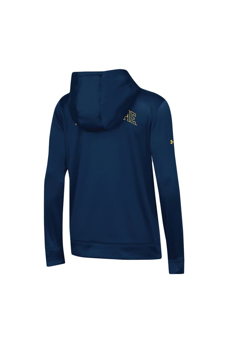 Under Armour Women's Under Armour Navy Notre Dame Fighting Irish 2023 Sideline Performance Pullover Hoodie, Alternate, color, 