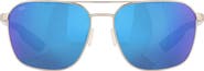 Costa Del Mar Wader 58mm Polarized Mirrored Rectangular Sunglasses