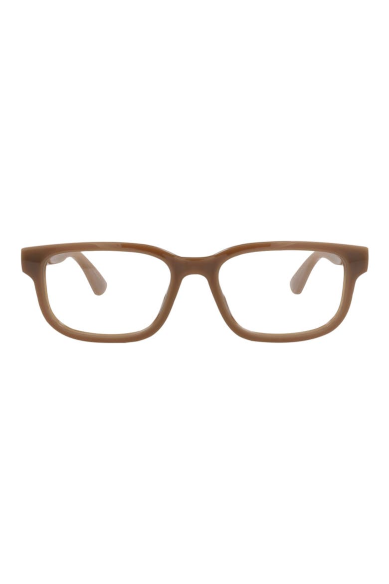 54mm Square Optical Glasses, Main, color, BROWN BROWN TRANSPARENT