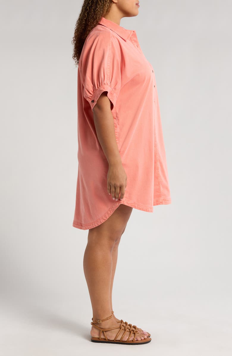 Treasure & Bond Woven Polo Shift Dress, Alternate, color, Coral Apple