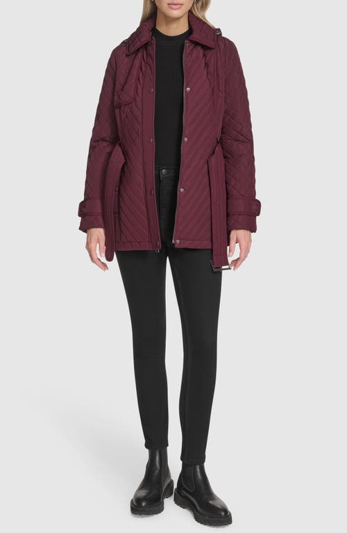 Andrew Marc Brinklee Water Resistant Quilted Jacket In Burgundy