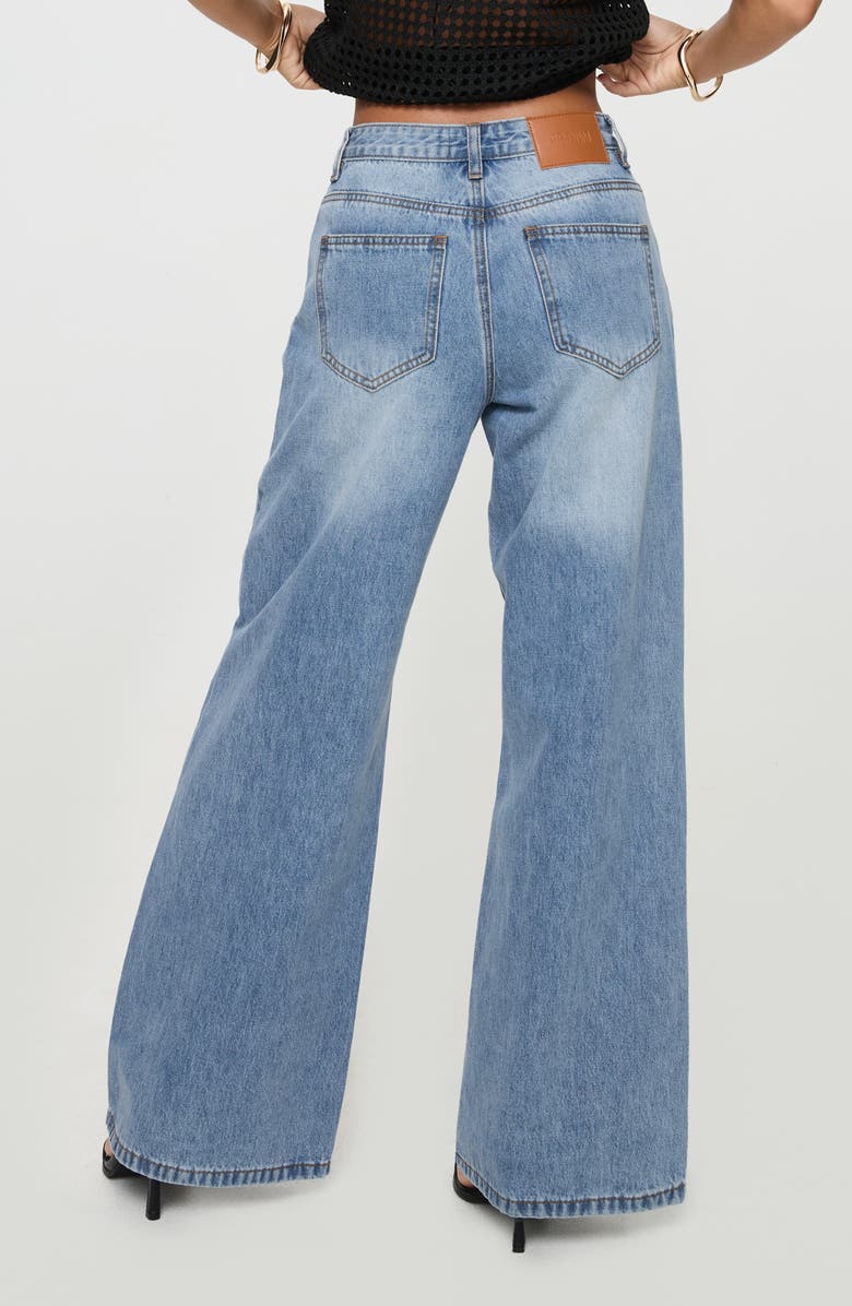 Princess Polly Colemane Low Rise Wide Leg Jeans, Alternate, color,