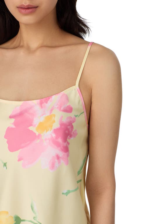 Shop Ralph Lauren Lauren  Floral Satin Pajamas In Yellow Floral