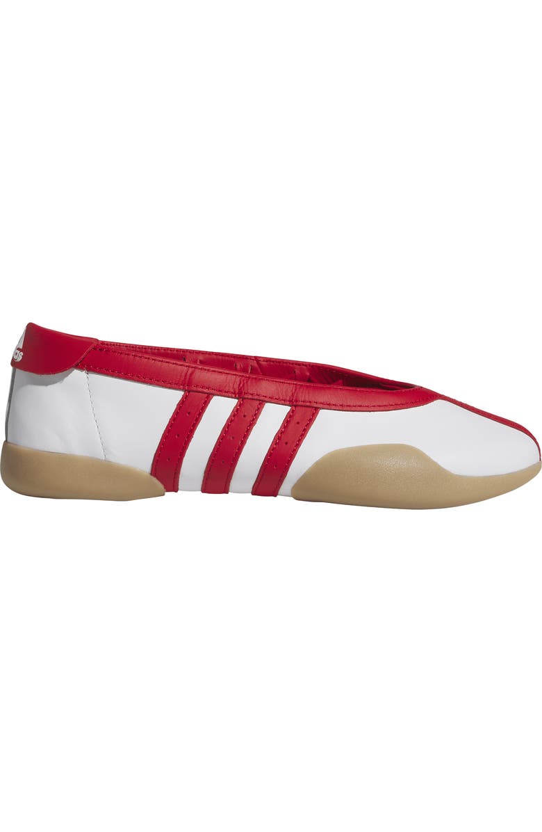 adidas Taekwondo Mei Ballet Flat, Alternate, color, White/ Scarlet/ Gum 3
