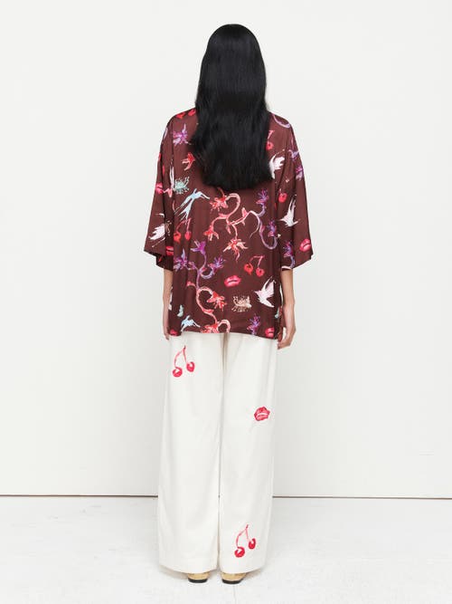 Romy The Brand June Shirt In Bittersweet Burgundy
