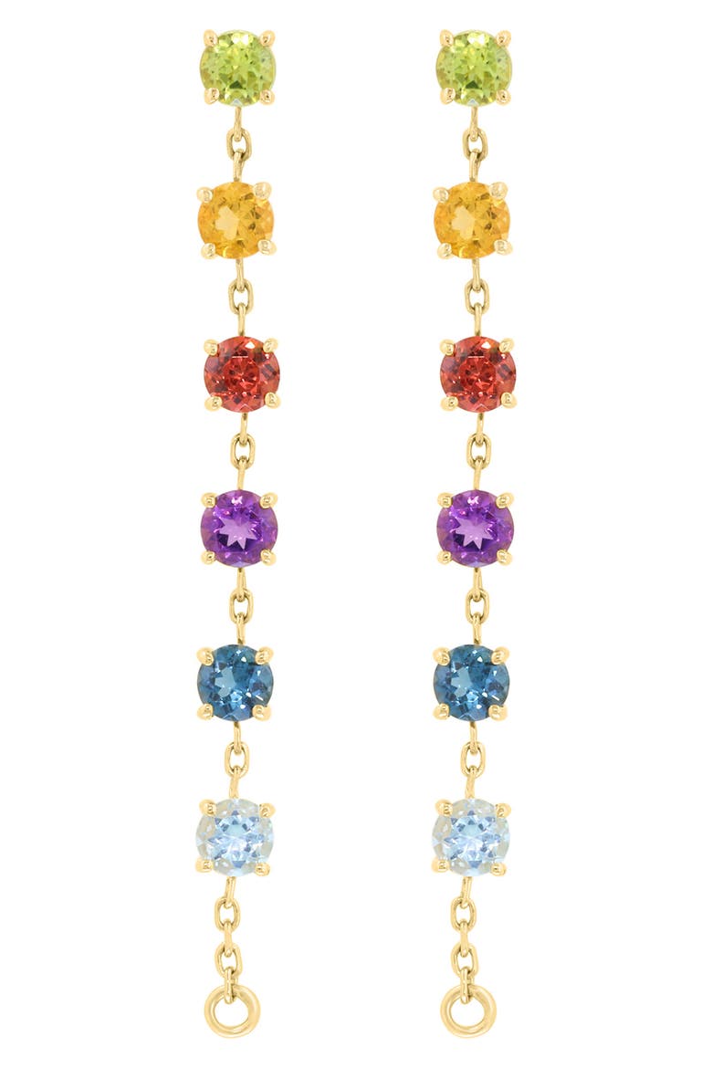 Semiprecious Stone Drop Earrings, Alternate, color, MULTI